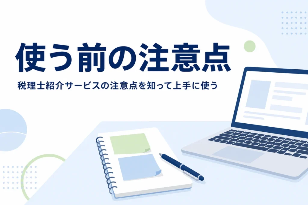 税理士紹介サービスを使う前の注意点と使い方の記事のアイキャッチ