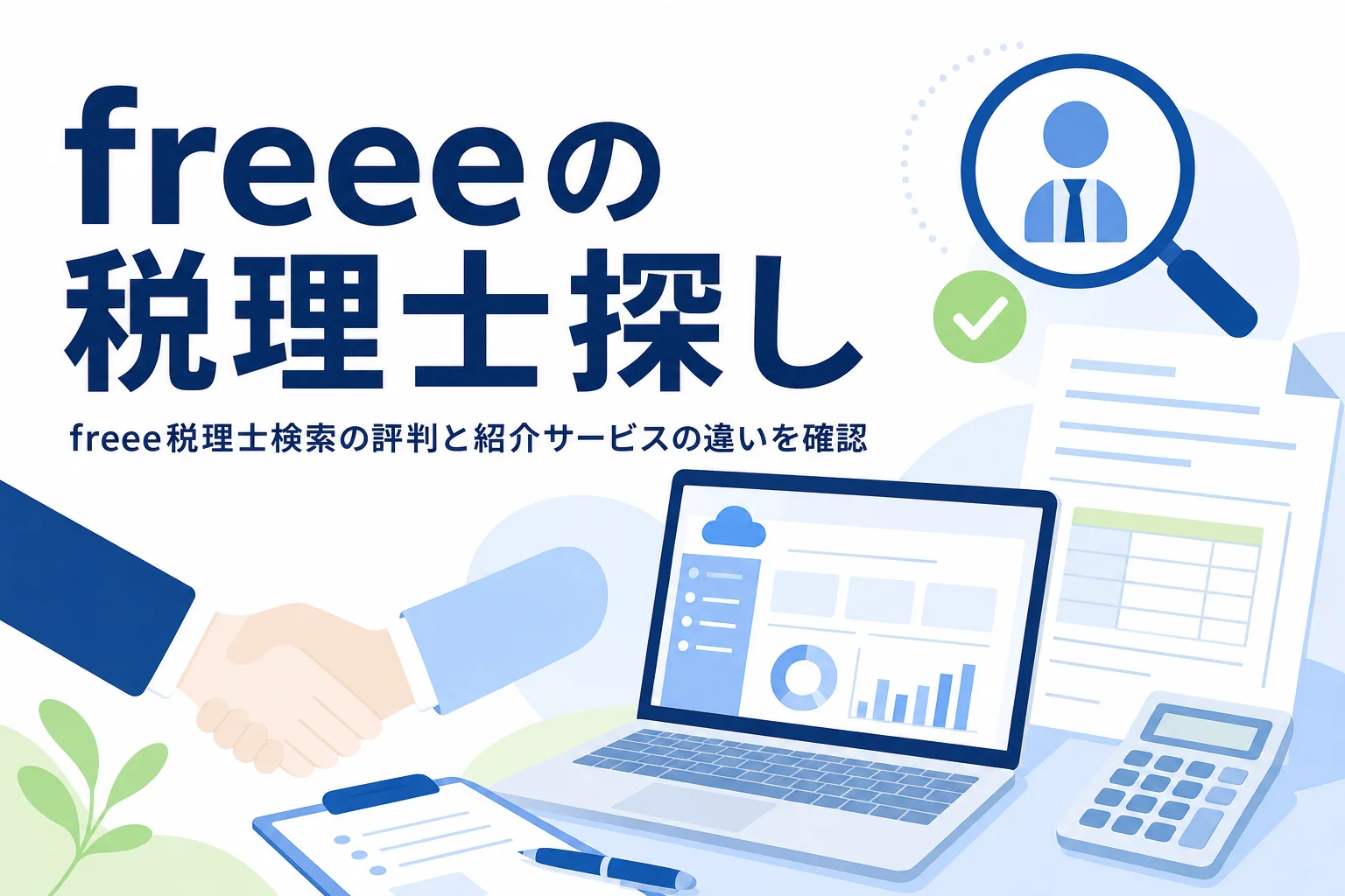 freee税理士検索の評判と特徴を解説する記事のアイキャッチ