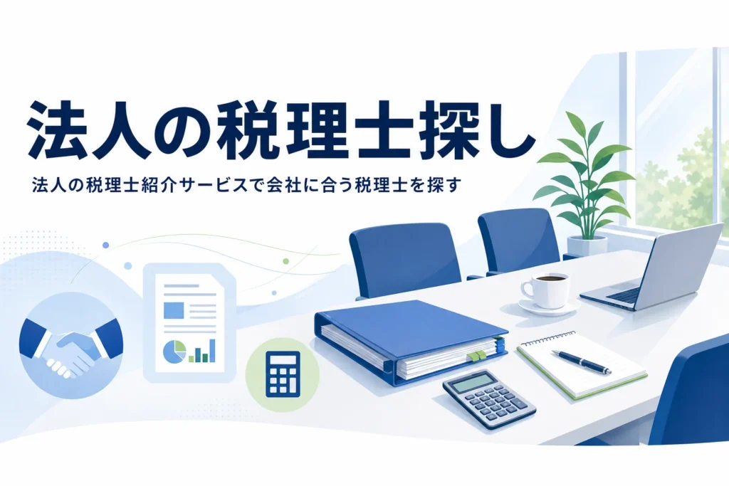 法人が税理士紹介サービスで顧問税理士を探すイメージ