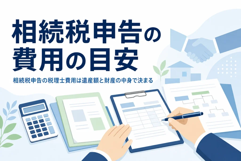 相続税申告の税理士費用の相場を解説する記事のアイキャッチ