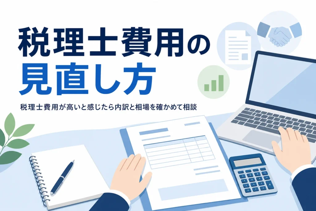税理士費用が高いと感じた時の見直し方のアイキャッチ